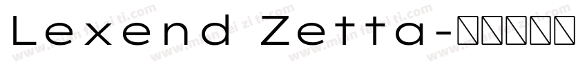 Lexend Zetta字体转换